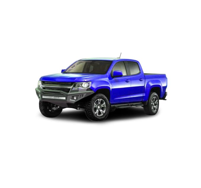 Armour II Black Horse Heavy Duty Front Bumper Kit Matte Black Compatible with 2015-2020 Chevrolet Colorado (Excl. ZR2)-AFB-CO20-K2