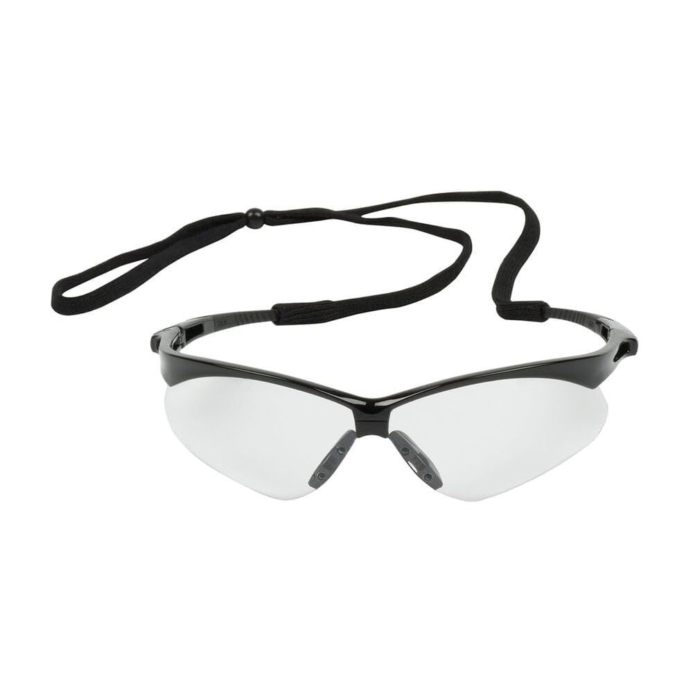 Anser Bouton 250-AN-10520 Semi-Rimless Safety Glasses with Black Frame, Clear Lens and FogLess® 3Sixty™ Coating