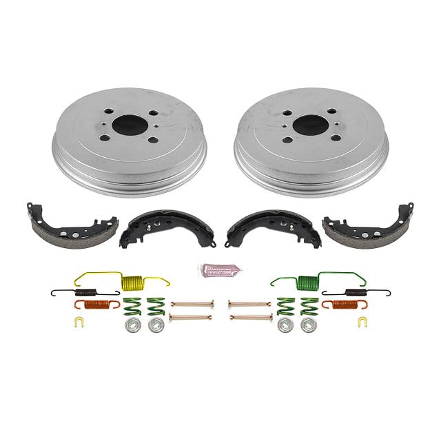 Power Stop KOE15365DK Rear Replacement Brake Kit-OE Brake Drums & Ceramic Brake Pads For Toyota Prius 2001-2003 [Model Specific]