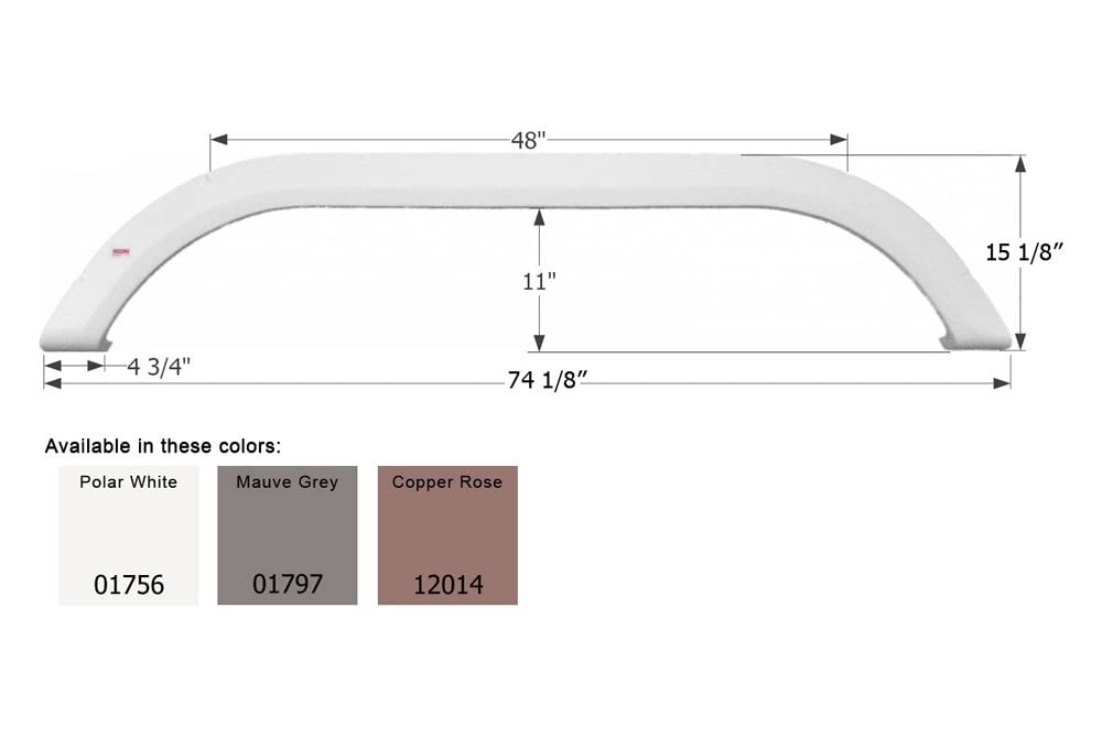 Tandem Axle Fender Skirt ICON 12014 for Carriage - Copper Rose