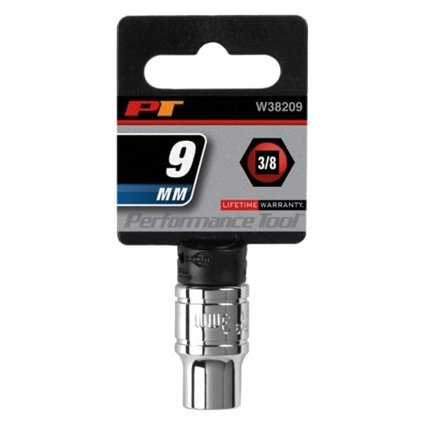 W38209 Performance Tool 3/8-Inch Drive 6-Point Socket, 9mm