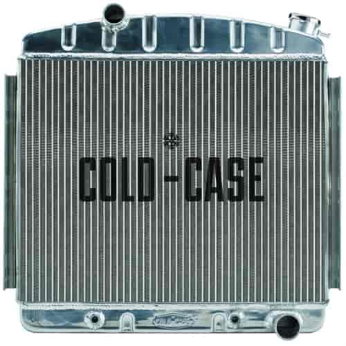 Cold Case Radiators 57 Tri-5 Chevy Aluminum Performance Radiator And 16 Inch Fan Kit 6 Cyl (Front Mount)