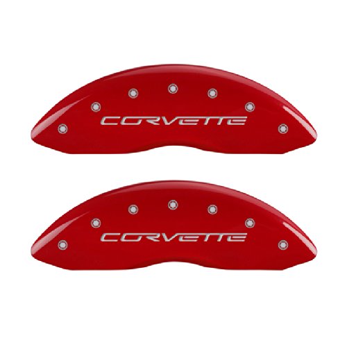 Brake Caliper Covers MGP - 2006-2013 Chevrolet Corvette - Front and Rear Set - Red