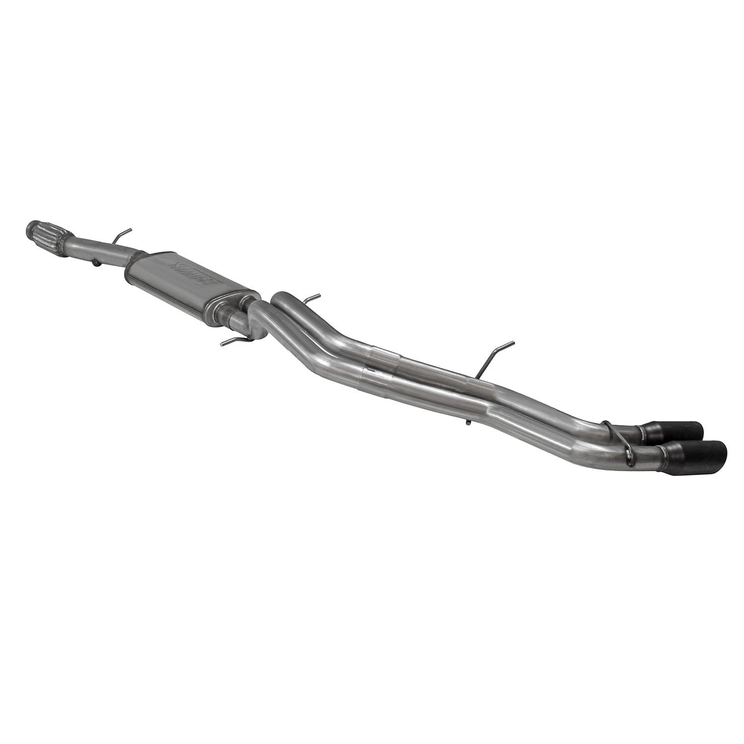 Flowmaster 717986 Cat-Back FlowFX Exhaust Kit 3 to Dual 2.5 Inch Same Side Exit 409 Stainless Steel 3.5 Inch Black Ceramic Coated Tips Compatible with 2015-2020 Chevy Tahoe GMC Yukon 5.3L 2/4WD