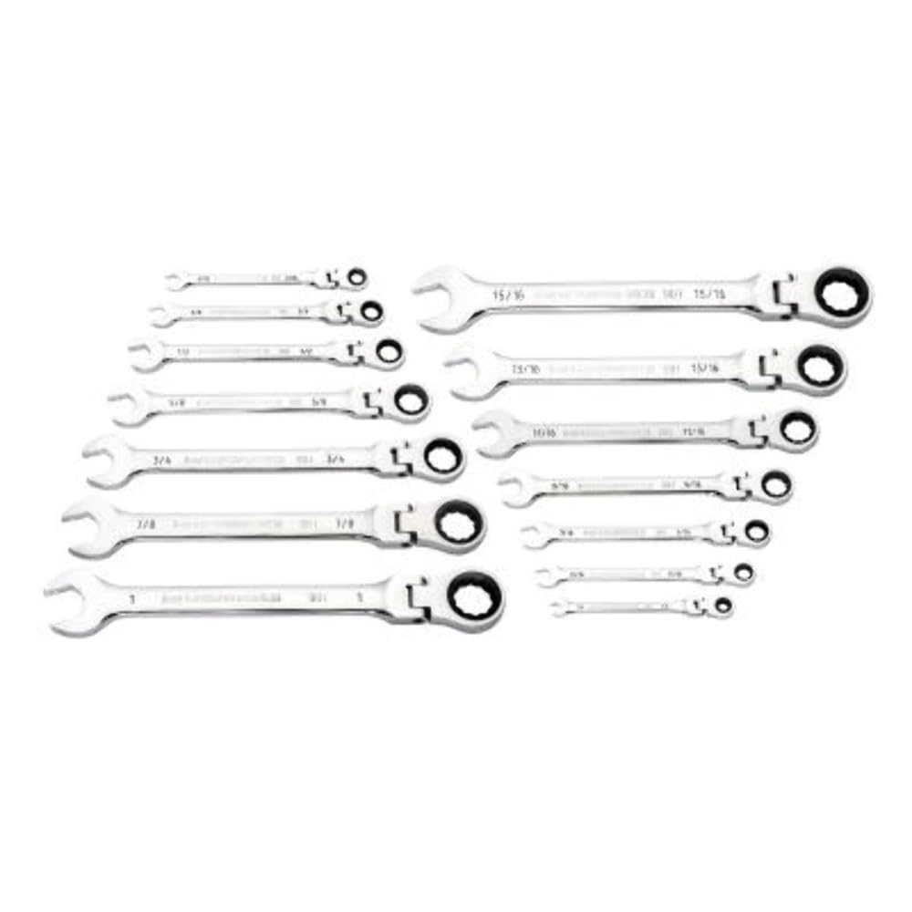 Set Wr Rat Flex Comb GEARWRENCH 12Pt 90T 14Pc Sae (86759)