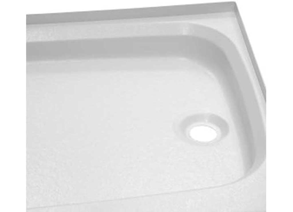 24" x 46" Lippert Replacement White Shower Pan with Right Drain for RVs, Manufactured Homes, Travel Trailers, 5th Wheels, and Motorhomes - 210383