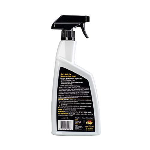 Meguiar's Odor Eliminator Spray Carpet & Cloth Re-Fresher - Interior Fabric Odor Eliminator - Permanently Eliminates Odors & Freshens Fabrics in your Car, Easy to Use Trigger Spray, 24 Oz