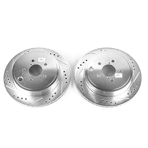 Power Stop JBR1501XPR Evolution Rear Drilled & Slotted Rotor Pair For Scion FR-S, Subaru BRZ, Subaru Legacy, Subaru Outback, Toyota 86, Toyota GR86 [Model Specific]