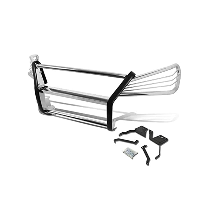 Bumper Guard Black Horse Grille brush Modular Stainless Steel Compatible with 2004-2006 Lexus RX330|2007-2009 Lexus RX350-17G80330MSS