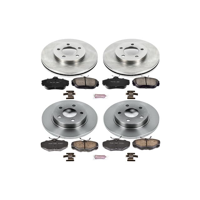 POWERSTOP Autospecialty KOE1328 Front and Rear Replacement Brake Kit-OE Brake Rotors & Ceramic Brake Pads For Ford Taurus, Lincoln Continental, Mercury Sable [Model Specific]