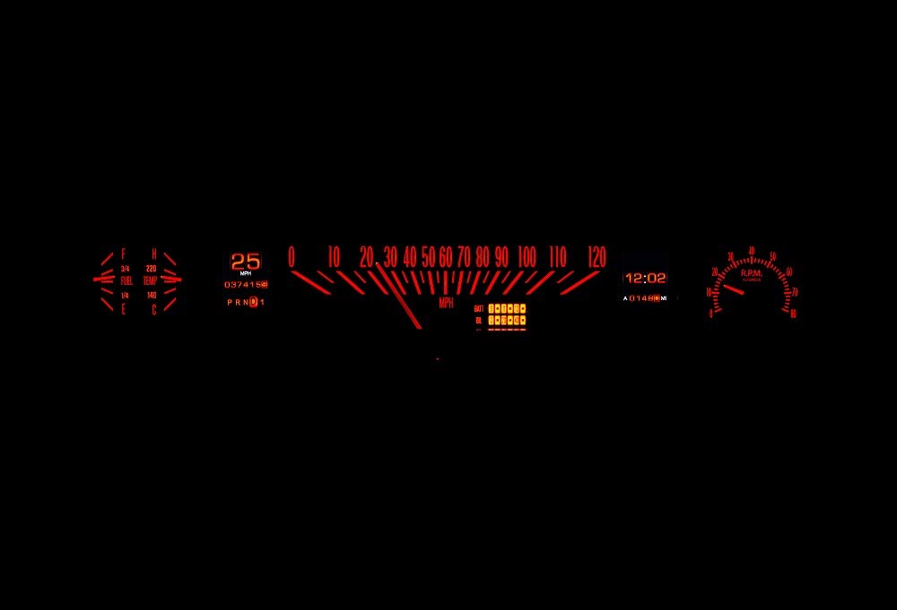 Dakota Digital Retrotech Gauge RTX-66C-NOV-X Instrument System Compatible with 1966-67 Chevy Nova