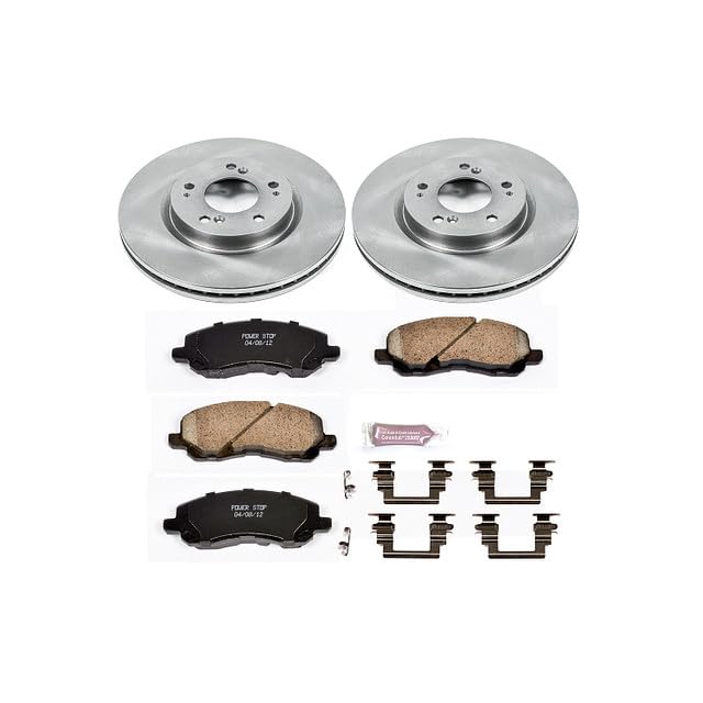 POWERSTOP Autospecialty KOE094 Front Replacement Brake Kit-OE Brake Rotors & Ceramic Brake Pads For Mitsubishi Eclipse 2006-2012, Mitsubishi Galant 2004-2009 [Model Specific]
