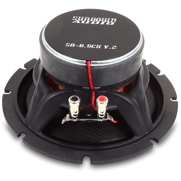6.5" Sundown Audio SA-6.5CS Component Car Audio Speaker System - 120W RMS (Pair) - Silk Dome Tweeters, Hybrid Fiber Cone Midrange, Cast Aluminum Frame, Adjustable Crossover for Immersive Sound