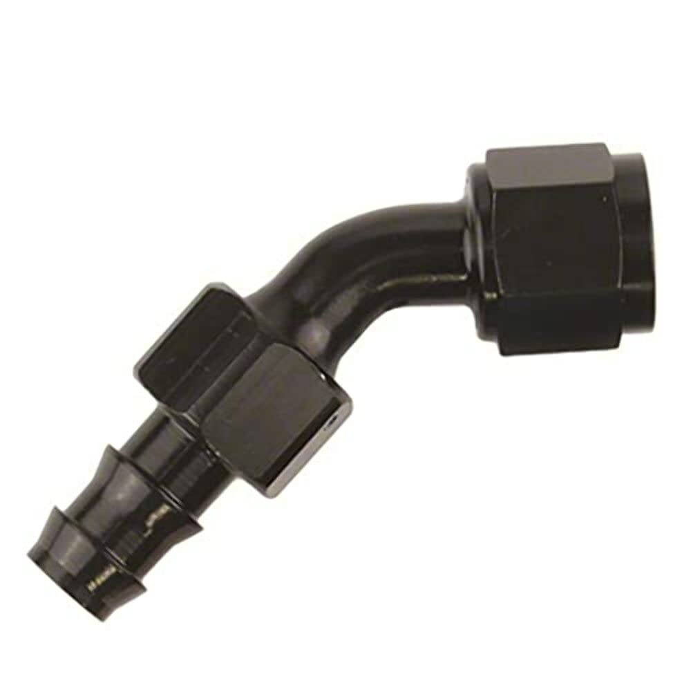 520445BK Speedfx -4an X 45 Blk Push-on Hose End