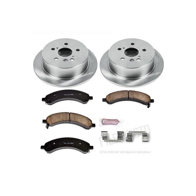 POWERSTOP Autospecialty KOE5333 Rear Replacement Brake Kit-OE Brake Rotors & Ceramic Brake Pads For Lexus RX330, Lexus RX350, Lexus RX400h, Toyota Highlander [Model Specific]