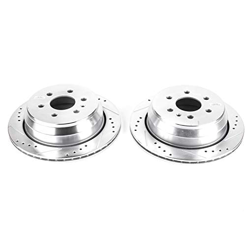 Power Stop AR82189XPR Evolution Rear Drilled and Slotted Rotor Pair For Chevrolet Colorado 2015-2020, GMC Canyon 2015-2020 [Model Specific]
