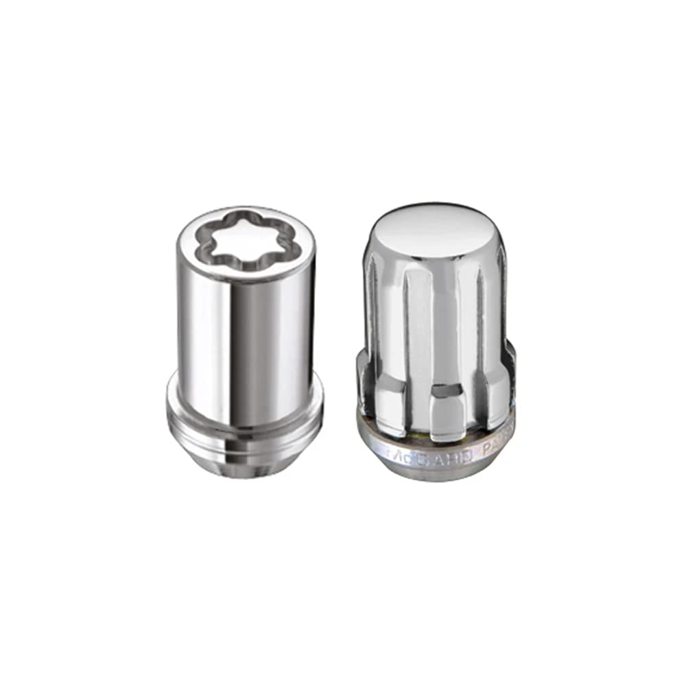 McGard Chrome SplineDrive Wheel Installation Kit (M12 x 1.5 Thread Size) - for 5 Lug Wheels, 16 Lug Nuts / 1 Install Tool / 4 Locks / 1 Key