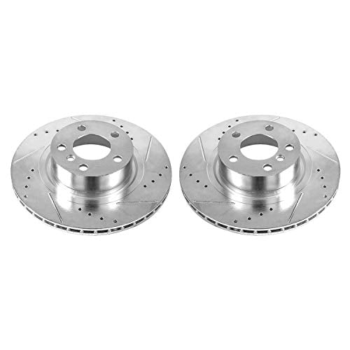 Power Stop Rear EBR1240XPR Drilled and Slotted Evolution Rotor (Pair) For BMW X3 2011-2017, BMW X4 2015-2018 [Model Specific]