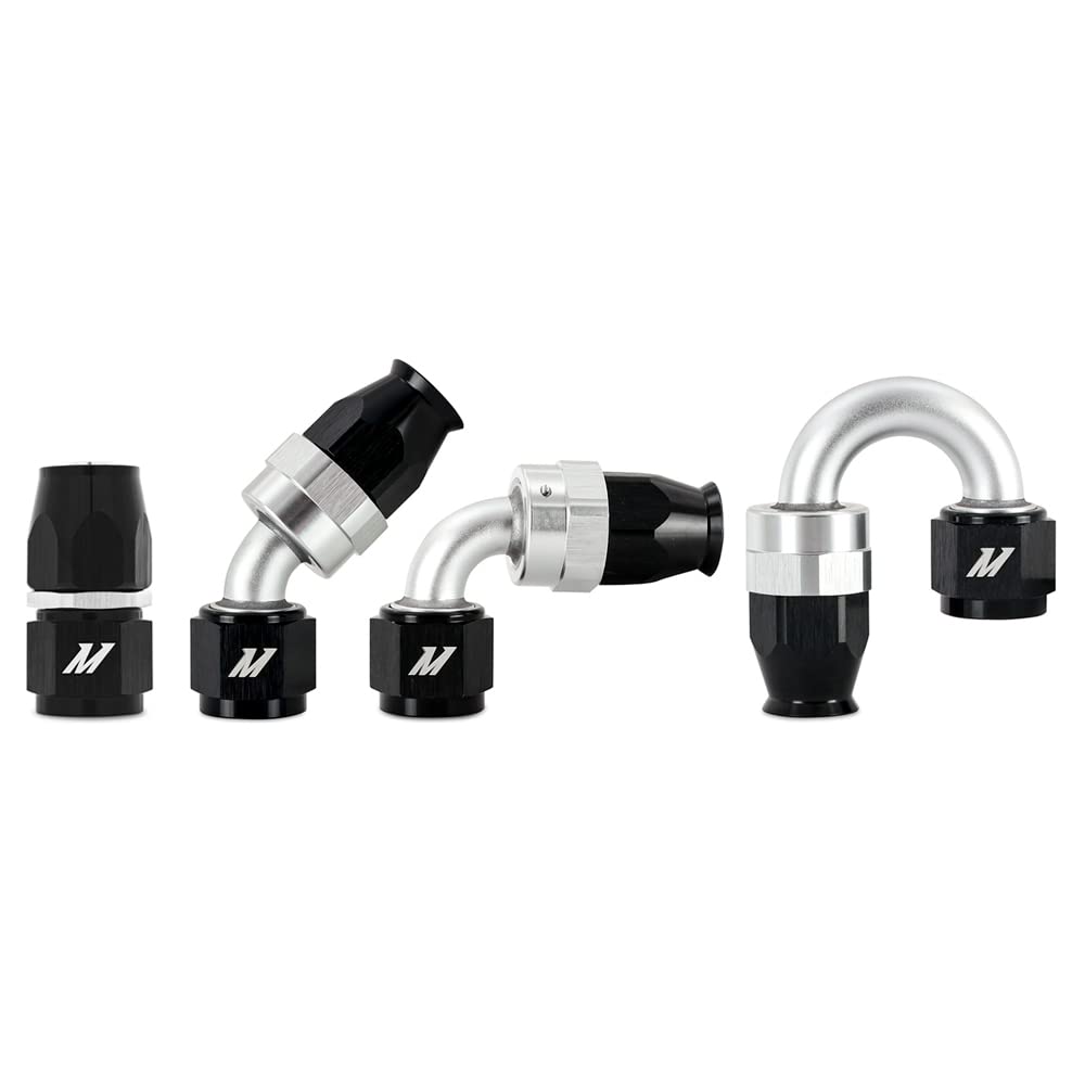 -4AN Braided Line Fitting, Mishimoto PTFE, 180 Degree
