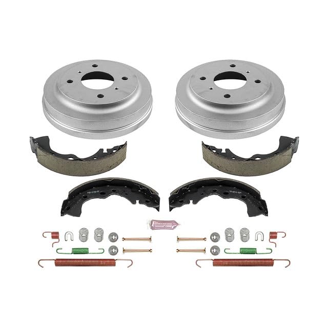 Power Stop KOE15376DK Rear Replacement Brake Kit-OE Brake Drums & Ceramic Brake Pads For Nissan Sentra 2002-2006 [Model Specific]