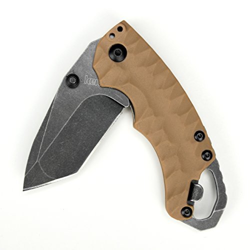 Kershaw II Shuffle Folding Pocket Knife, 2.6 Inch Stainless Steel Tanto Blade, EDC Utility, with Flathead Screwdriver, Reversible Carry, Manual Opening, Everyday Carry Pocket Knife for Men and Women