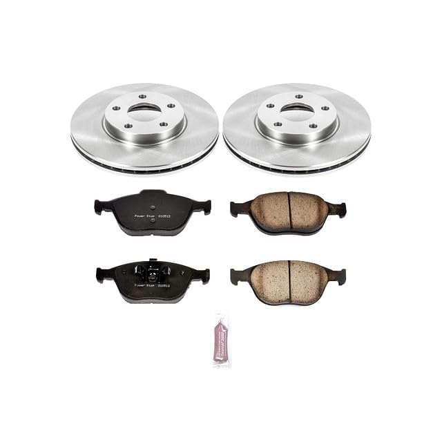 Power Stop Autospecialty KOE5580 Front Replacement Brake Kit-OE Brake Rotors & Ceramic Brake Pads For Ford Transit Connect 2010-2013 [Model Specific]