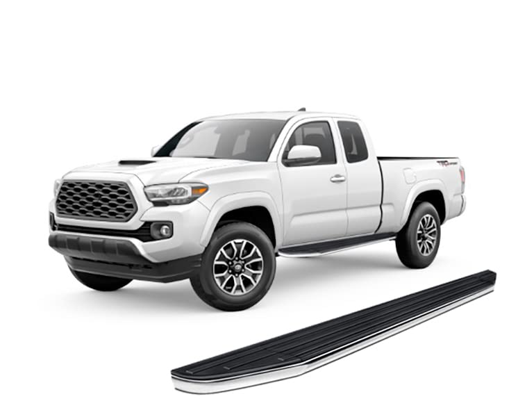 Premium Black Horse Running Boards Compatible with 2005-2023 Toyota Tacoma-PR-T579 Black
