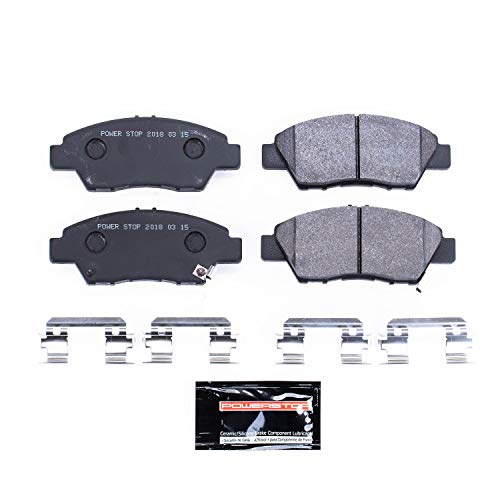 Power Stop Front Track Day PSA-1394 Carbon-Fiber Metallic Brake Pads For Honda CR-Z 2011-2015, Honda Fit 2009-2020 [Model Specific]