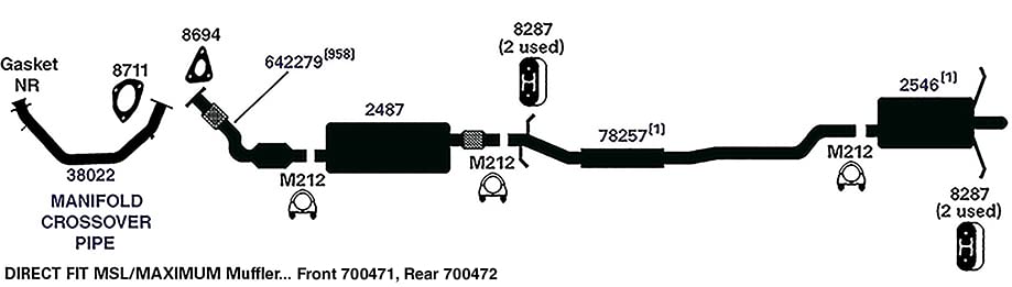 Exhaust Pipe AP Exhaust 78257