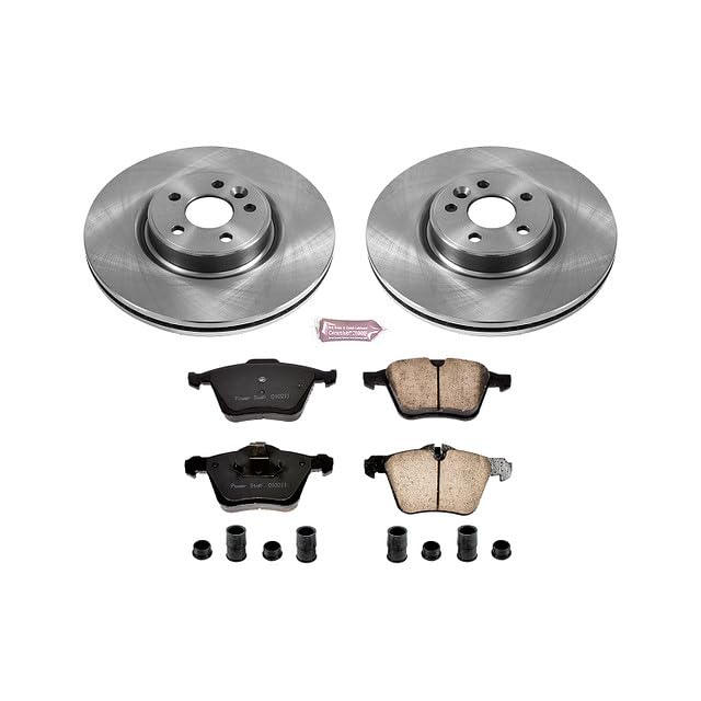 Power Stop KOE5978 Front Replacement Brake Kit-OE Brake Rotors & Ceramic Brake Pads For Volvo S60 2011-2014, Volvo S80 2007-2014 [Model Specific]