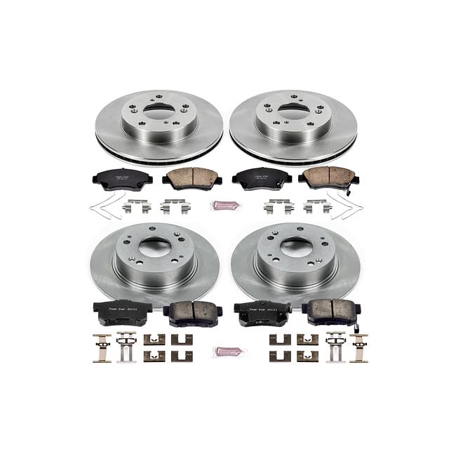 Power Stop KOE6318 Replacement Brake Kit-OE Front and Rear Brake Rotors & Ceramic Pads For Acura ILX 2013-2015 [Model Specific]