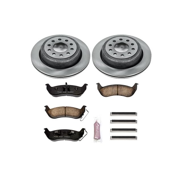 POWERSTOP Autospecialty KOE5293 Rear Replacement Brake Kit-OE Brake Rotors & Ceramic Brake Pads For Lincoln Town Car 2003-2011 [Model Specific]