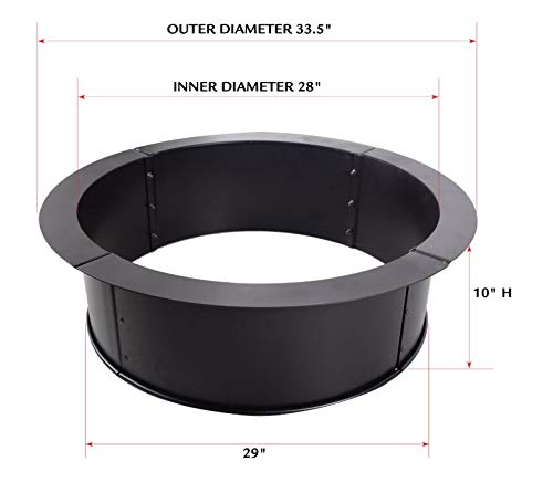 OFW419F0R Pleasant Hearth 28" Round Solid Steel Fire Ring