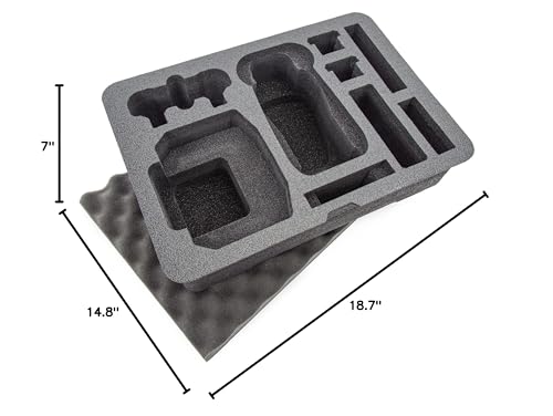 Nanuk Waterproof Hard Case 925 with Foam Insert for DJI Mavic 3 & Mavic 3 Classic - Fly More/Cine Premium Combo - Black