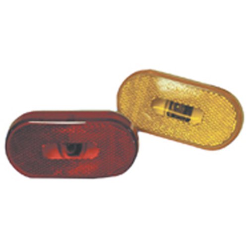 003-54P Fasteners Unlimited 12 V Red Oval Clearance Light