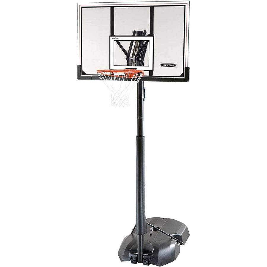 51544 Lifetime Front Court Portable Basketball System, 50 Inch Shatterproof Backboard