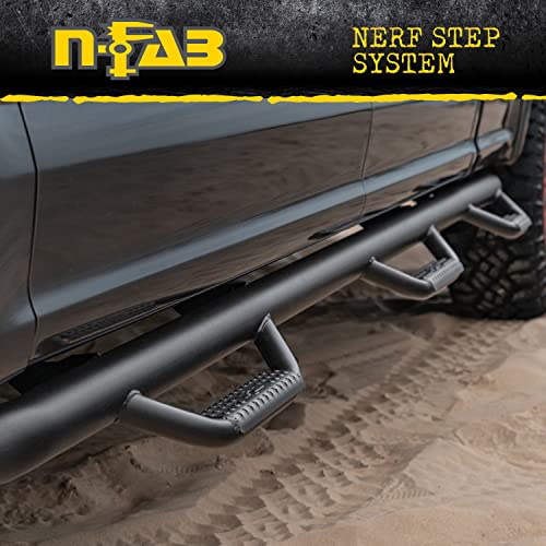 N-Fab Steps Nerf | Textured Black, Cab Length | F1585CC-TX | Fits 2015-2022 Ford F-150, 2018-2020 Raptor SuperCrew All Beds, SRW Gas