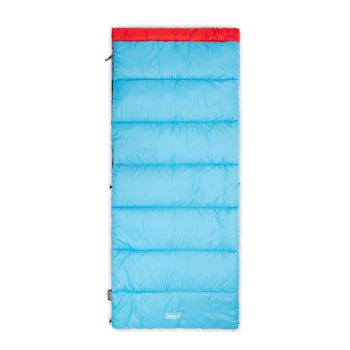 Coleman 30/40/50°F Flatlands Sleeping Bag, Made from 100% Recycled Material, Big & Tall Options, Cool-Weather Sleeping Bag for Camping, Sleepovers, Guests & More