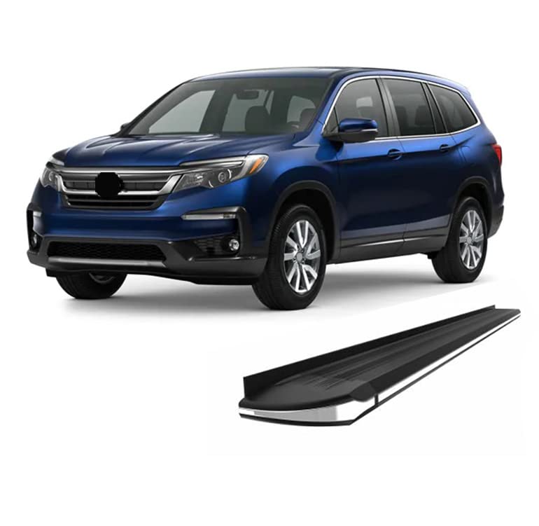 Black Aluminum Black Horse Exceed Running Boards Compatible with 16-25 Pilot / 19-25 Passport / 17-25 Ridgeline