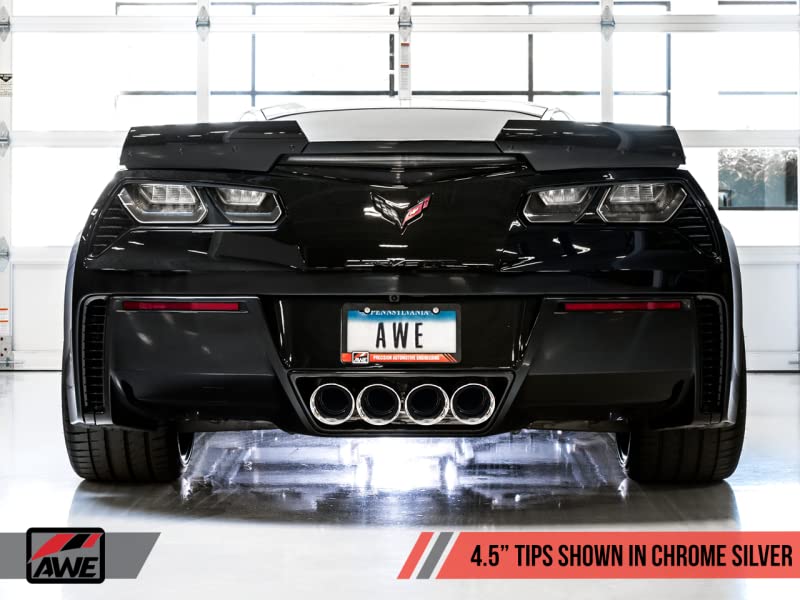 AWE Tuning 14-19 Chevy Corvette C7 Z06/ZR1 Touring Edition (w/o AFM) Axle-Back Exhaust w/Chrome Tips - 3015-42133