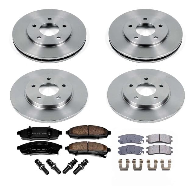 Power Stop Autospecialty KOE5453 Front and Rear Replacement Brake Kit-OE Brake Rotors & Ceramic Brake Pads For Regal, Lum, Monte Ca, Olds Cutlass Supreme, Pontiac Grand Prix [Model Specific]