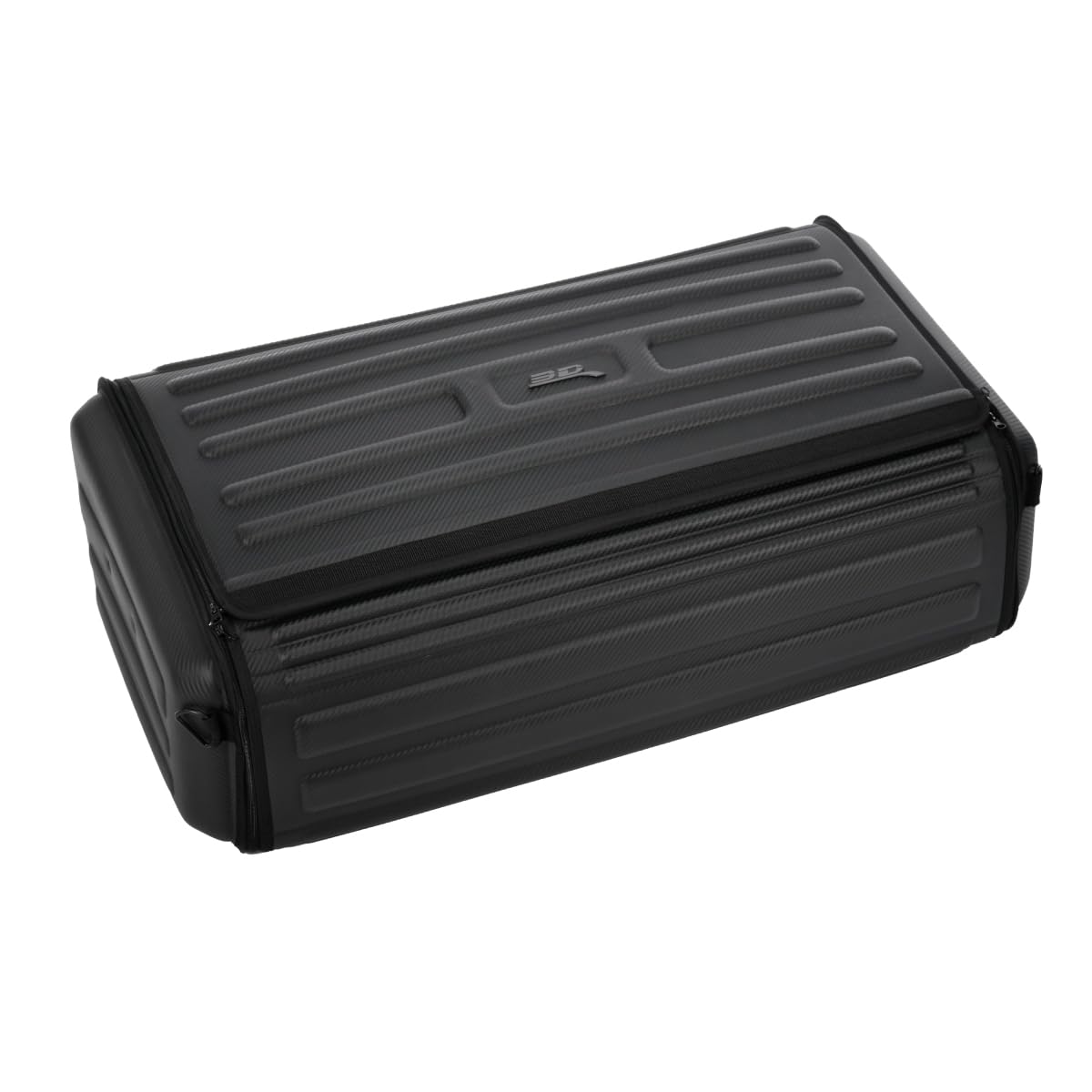 Handy Trunk Organizer 3D MAXpider 175 with Lid (Black) - Waterproof, Foldable, Compatible with SUV, Sedan, and Tools (Carbon Fiber Pattern, 36x23x8,65lb Capacity)