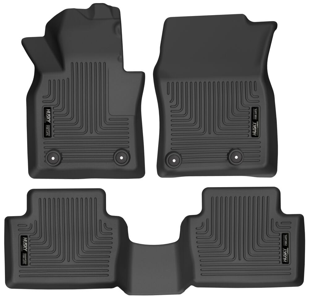 Weatherbeater Husky Liners Floor Mats | Fits 2019-2025 Mazda 3 (Hatchback & Sedan) | Front & 2nd Row, 3-pc Black - 95121