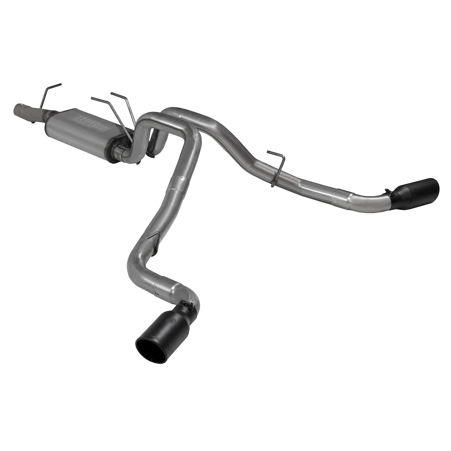 Flowmaster FlowFX 718100 Cat-Back Exhaust Kit 3.5 to 3 Inch Dual Side Exit 409 Stainless Steel 4.5 Inch Black Ceramic Coat StainlessTips Compatible with 2017-2024 Ford F250/F350 Super Duty 6.2L 7.3L