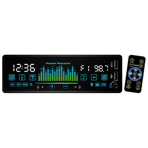 Single Din Power Acoustik PL-60MB MP3 Car Stereo, Touch Panel, Google Voice Control, Hand Motion, Bluetooth, 1 Din USB AUX