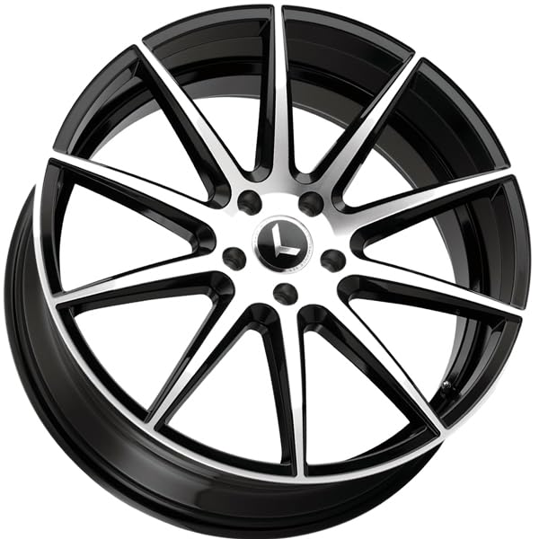 COSMOS KRAZE Black/Machined Face Wheel with Aluminum (18 x 8. inches /5 x 5 mm, 40 mm Offset)