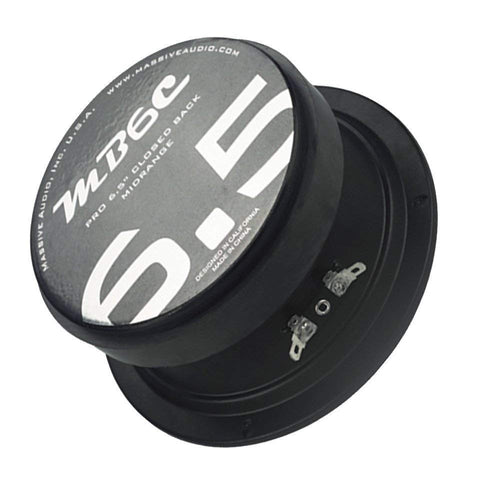 6.5" Massive Audio 150W RMS 8 Ohm Mid Range Closed Back Speaker MB6C