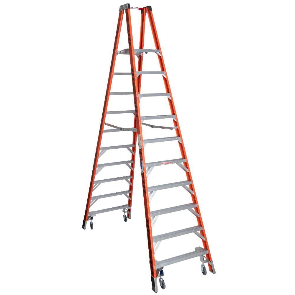 Twin Werner Platform Ladder, Fiberglass (PT7410-4C)