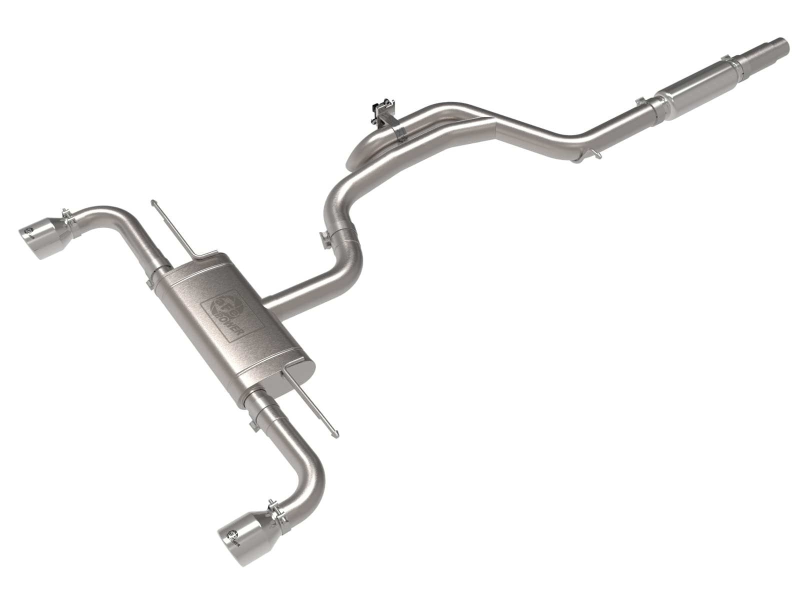 aFe Power 304 Stainless Steel Gemini XV Cat-Back Exhaust w/Cut-Out 3 IN to 2-1/2 Fit Volkswagen GTI (MKVIII) 2022 L4-2.0L (t) 49-36451-P