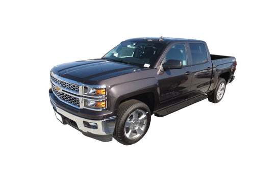 Running Boards Trailfx Fits 2015-2025 Ford F-150 Set of 2 Black Powder Coated Steel 6.5-Inch Wide Full-Length Rocker Panel Mount 300 lb Capacity No Drilling Required RBW11B